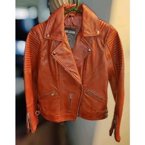 Leather moto jacket